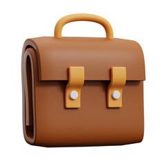 3d rendered icon of a old suitcase