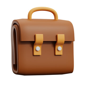 3d rendered icon of a old suitcase