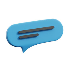 3d rendered icon of a conversation bubble