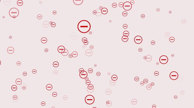 minus signs float horizontally from up to down. 
 Flying through a large number of mathematic symbols. 
 Futuristic battery charging blue indicator level low to full on white background.