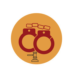 a pair of handcuffs crime and punishment symbol