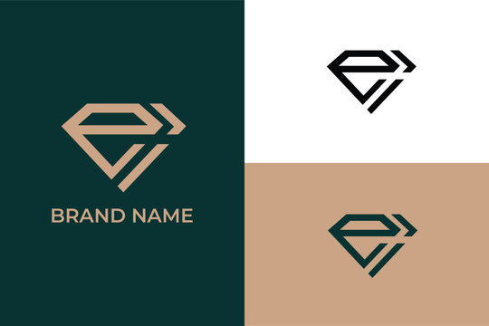 letter E diamond icon logo, letter E diamond icon arrow icon logo, letter triangle arrow logo, letter E swoosh icon diamond logo - Powered by Adobe