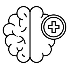 Human brain icon vector