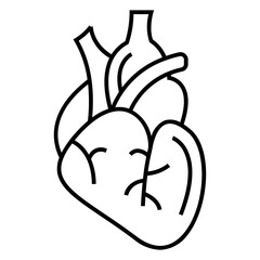 heart icon isolated vector illustration on white background