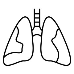 Human lung icon for app and website