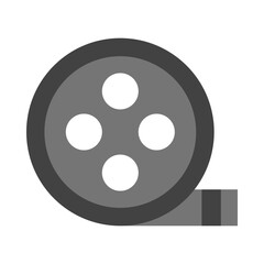 Film Reel Flat Icon Design