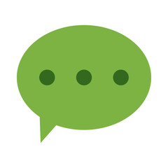 Chat Balloon Flat Icon Design