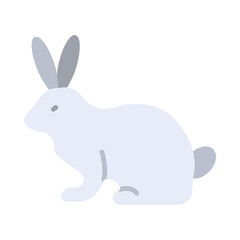 Rabbit Flat Icon Design