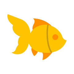 Goldfish Flat Icon Design