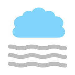 Fog Flat Icon Design