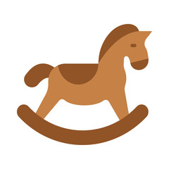 Horse Toy Flat Icon Design
