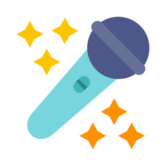 Karaoke Flat Icon Design