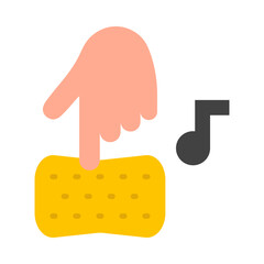 Press Flat Icon Design