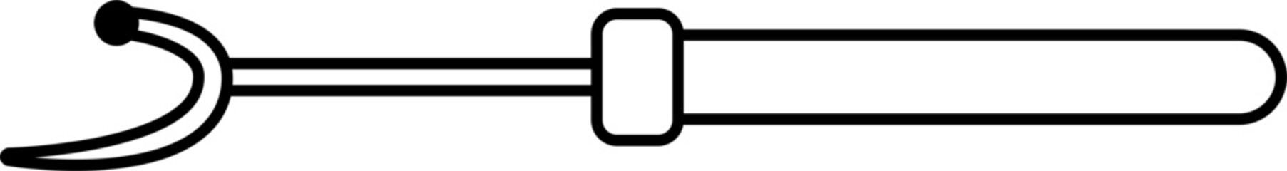 Sewing tool equipment line art for clothing logo or design