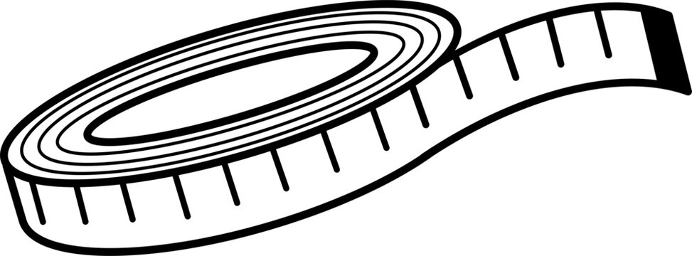 recommend clip art: Sewing tool equipment line art for clothing logo or design