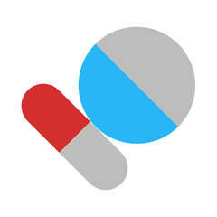 Pills Flat Icon Design