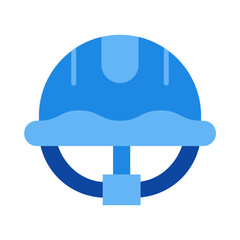 Helmet Flat Icon Design