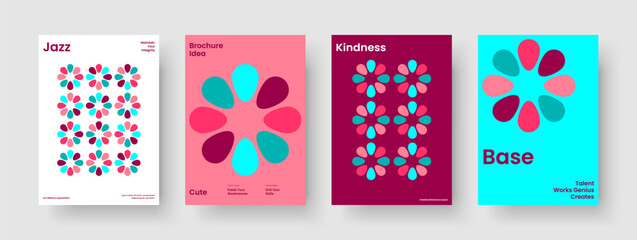 Fototapeta premium Geometric Flyer Design. Isolated Background Layout. Creative Brochure Template. Book Cover. Report. Business Presentation. Poster. Banner. Catalog. Brand Identity. Pamphlet. Magazine. Handbill