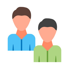 Coworker Flat Icon Design