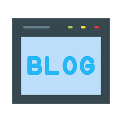 Blog Flat Icon Design