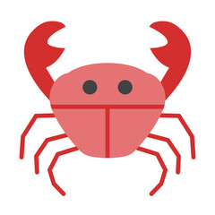 Crab Flat Icon Design