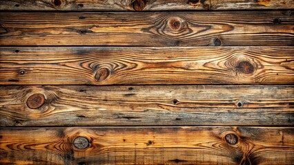 Aged wooden planks with cracked and worn surface, displaying intricate patterns of knots, scratches, and weathered grooves, evoking a sense of rustic, vintage charm.