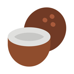 Coconut Flat Icon Design