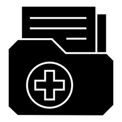 Health Record Folder Icon Vector Illustration Logo Template, can be used for many purposes