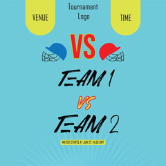 Cricket match day template.