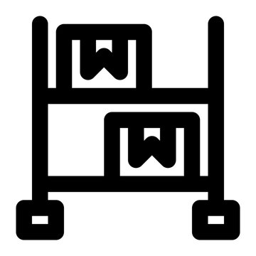 recommend clip art: shelf, rack, stack, stock, storage, logistics outline icon