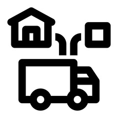 inbound logistics, logistics, supply chain, distribution, shipping, delivery, transportation outline icon