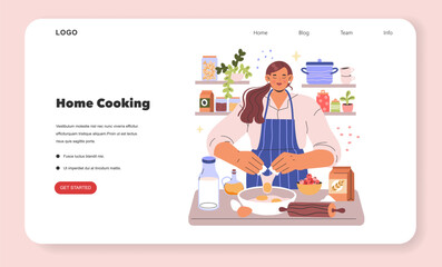 Housewife. Flat Vector Illustration