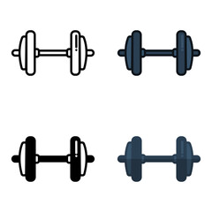 Dumbbell icon represents a weight training tool used for strength exercises and muscle building.