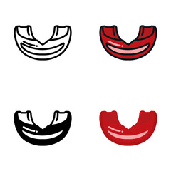 Mouth Guard icon represents a protective device worn over teeth to prevent injuries during sports activities.