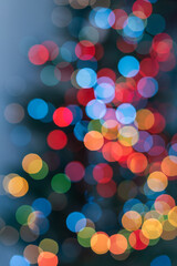 Christmas bokeh of Christmas tree lights
