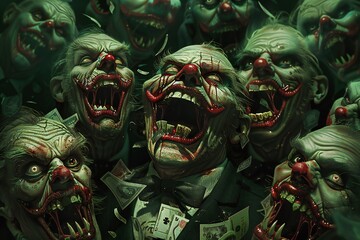 Greedy hungry of money psychopath politics Generative Ai 