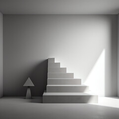 Obraz premium room with stairs leading up to the wall