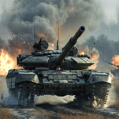 Obraz premium tank in the park