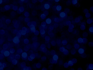 Background Abstract Blue Bokeh Sparkle Winter Texture Pattern Design, Blur Circle Snow Dark Glowing Wallpaper Card Festive Happy New Year and Christmas, Template Technology Business Finance. 