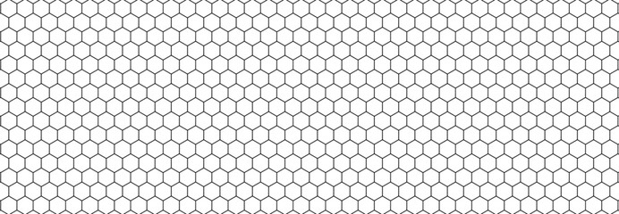 Illustration, vector, Geometry, hexagon, pattern, honeycomb pattern, geometric, overlapping, orderly arrangement background, black and white, banner, website. 