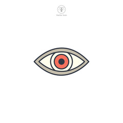 Eye Icon symbol vector illustration isolated on white background