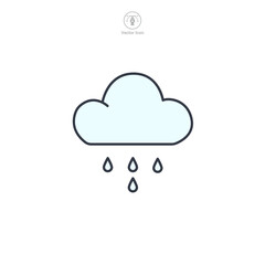 Obraz premium Cloud Icon symbol vector illustration isolated on white background
