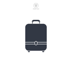 Suitcase Icon symbol vector illustration isolated on white background