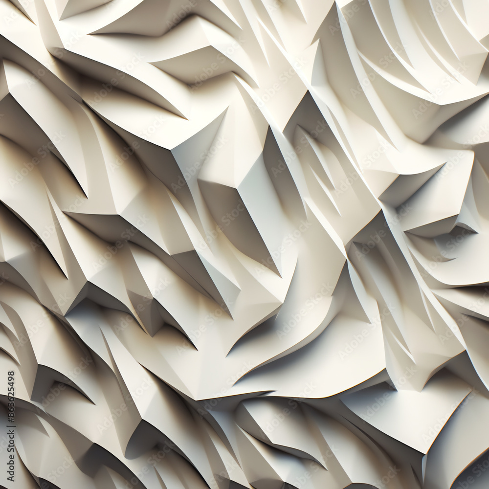 Poster white paper texture with sharp shapes