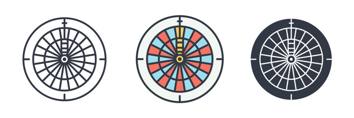 Target Dartboard Icon symbol vector illustration isolated on white background