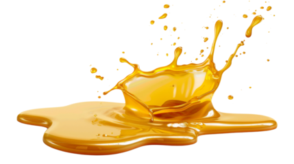 Honey on transparent background