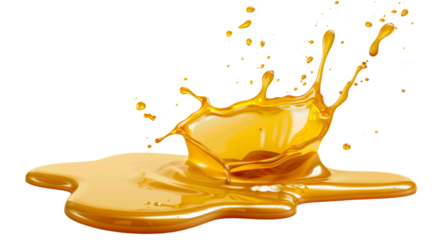 Honey on transparent background