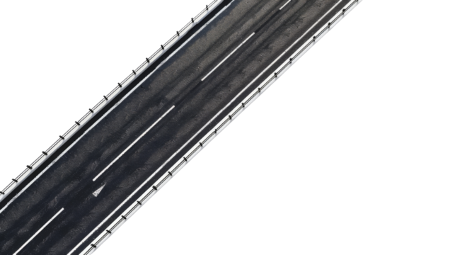 Highway road on transparent background - Powered by Adobe