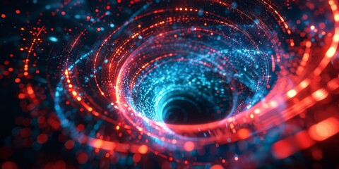 Fototapeta premium Creates a vivid sense of motion and energy in a futuristic setting