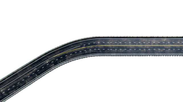 Highway road on transparent background - Powered by Adobe